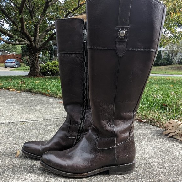 Frye Zip Up Riding Boots - Picture 4 of 9